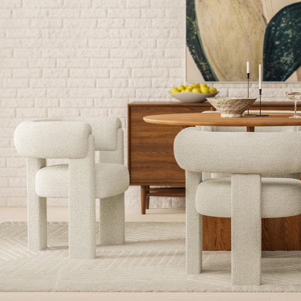 Eve Dining Chair - Ratine Ivory