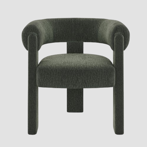 Verise Velvet Dining Chair – Melange Green