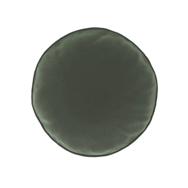 Velvet Round Pillow - Plush Pacific Green