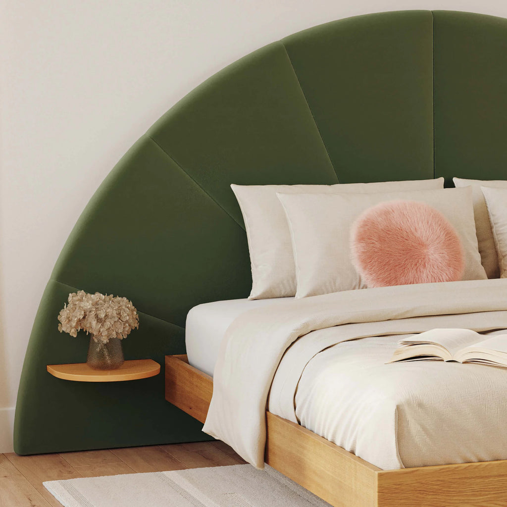 Serrano Green Velvet King Headboard