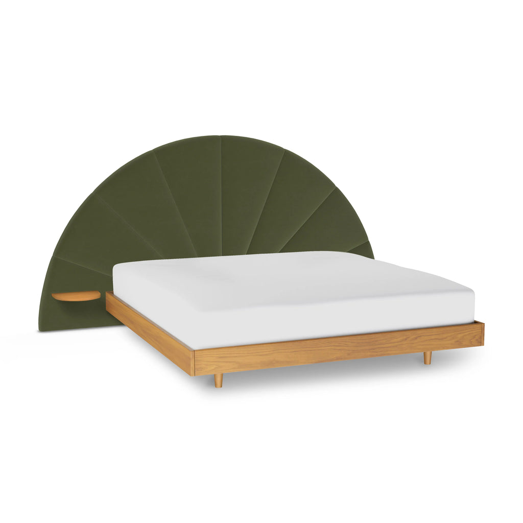 Serrano Green Velvet King Headboard