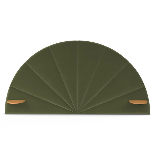 Serrano Green Velvet King Headboard