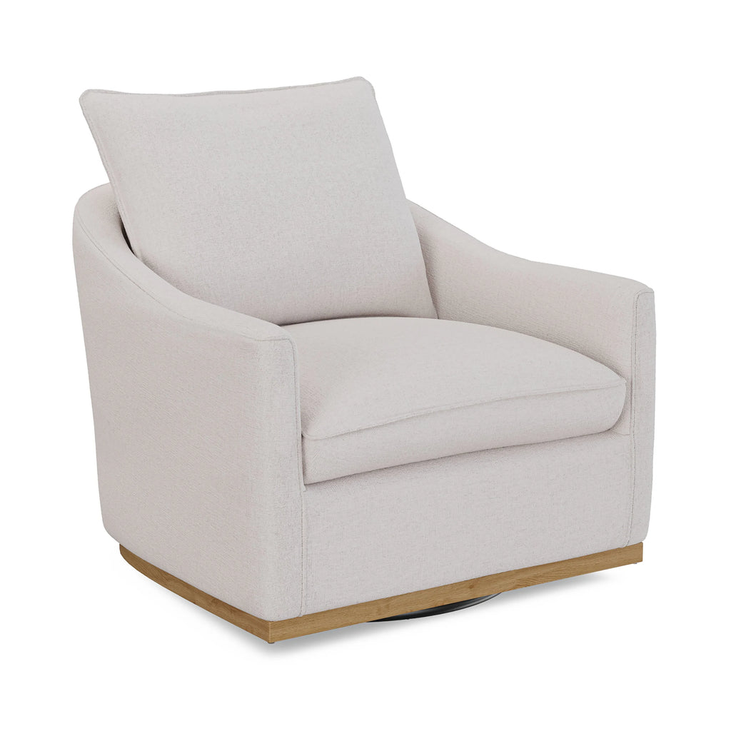 Napa White 34" Swivel Lounge Chair