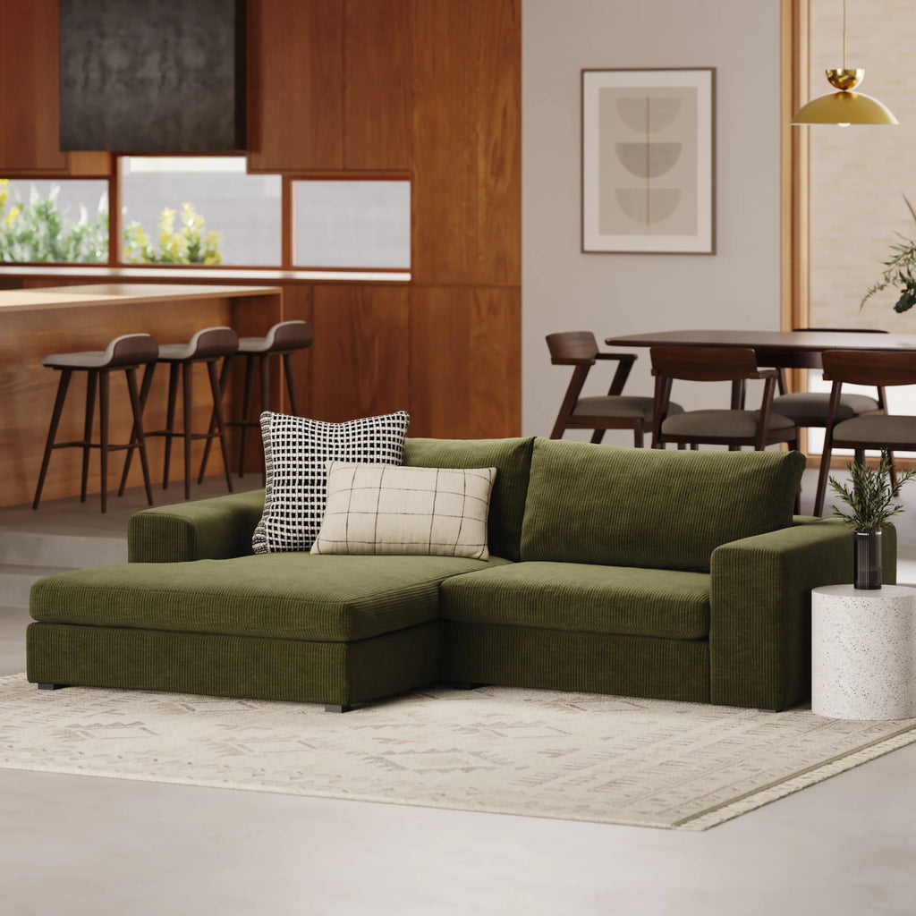 Bea 98" Modular Left Chaise Sectional - Cypress Green