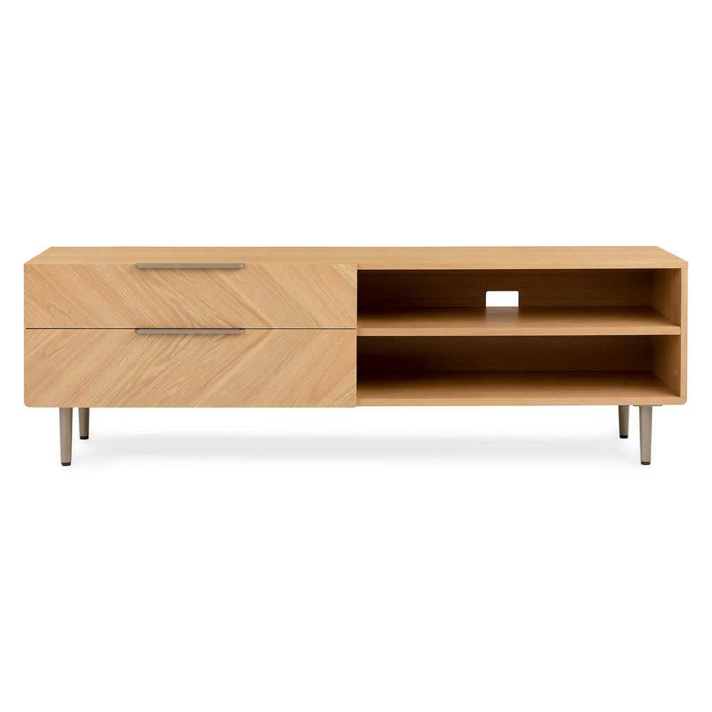 Oak Wood 63" Media Unit