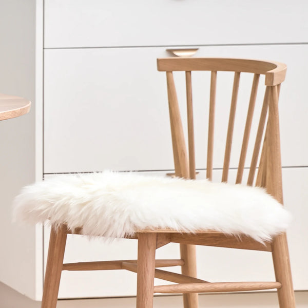 Ivory Sheepskin Seat Pad (Set of 2)