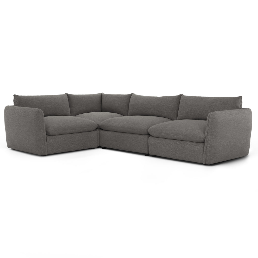 Selah 126" Modular L Sectional – Silver Gray