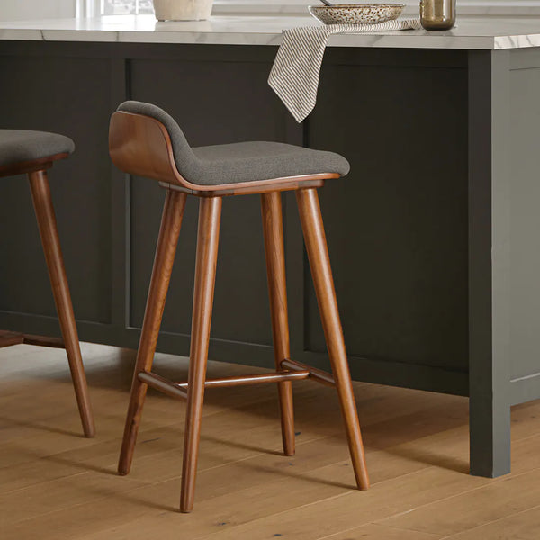 Miller Gray Walnut Counter Stool