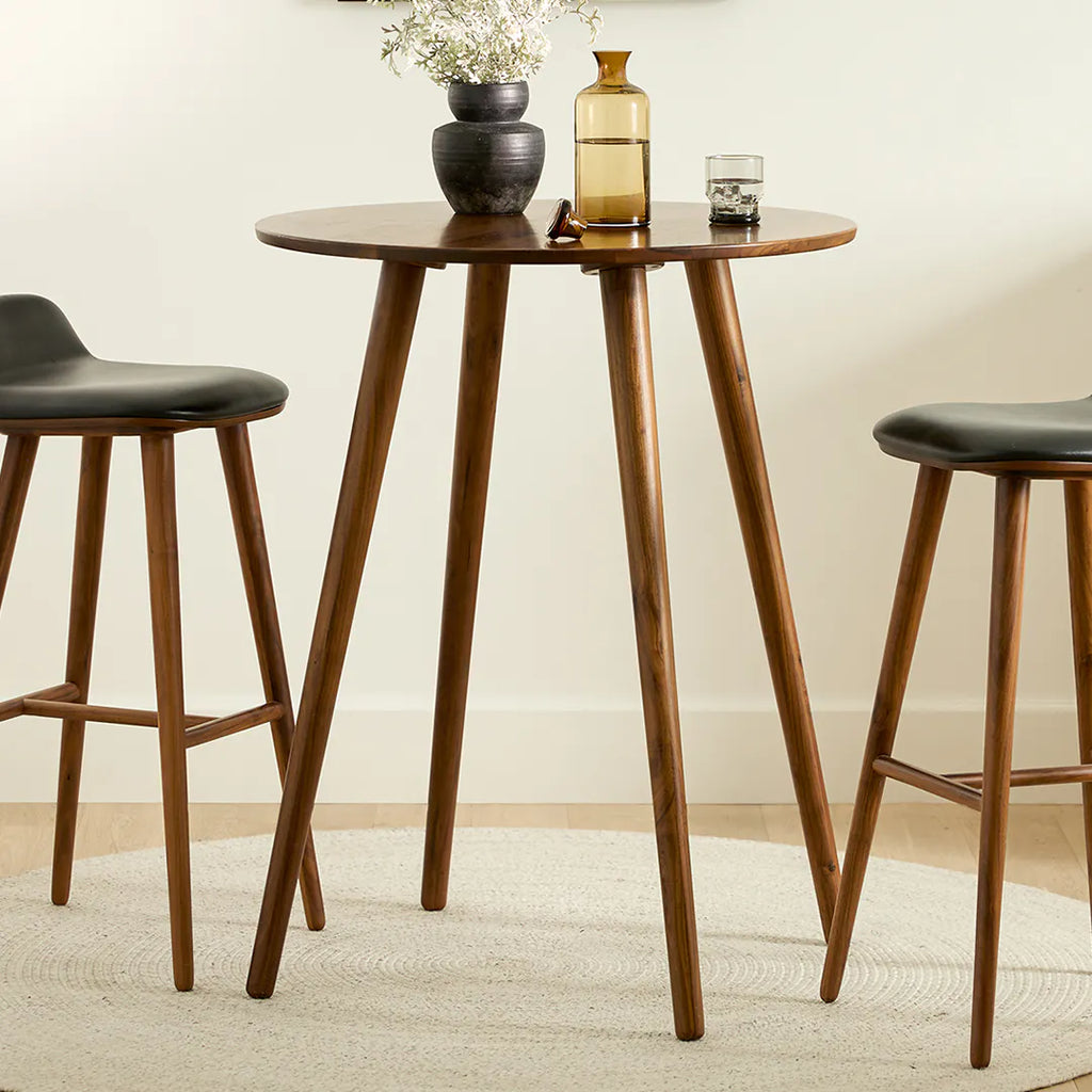 Eno Walnut 31" Round Bar Table
