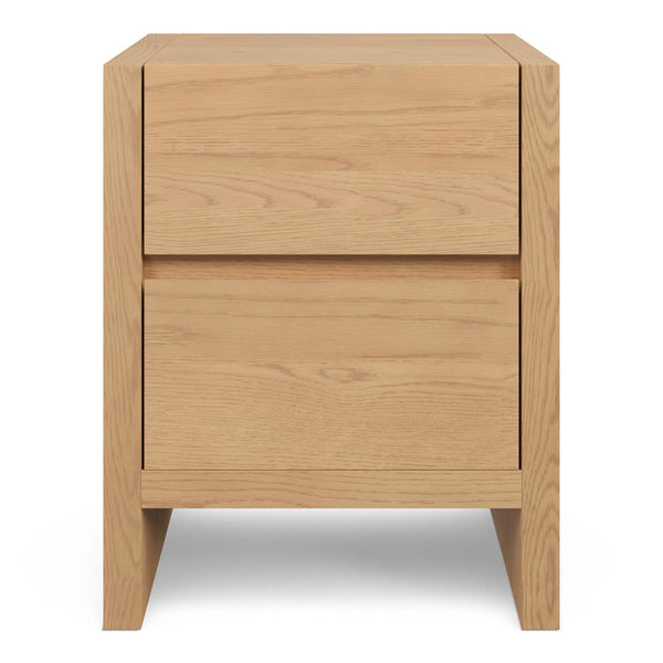 Lea White Oak 2-Drawer Nightstand