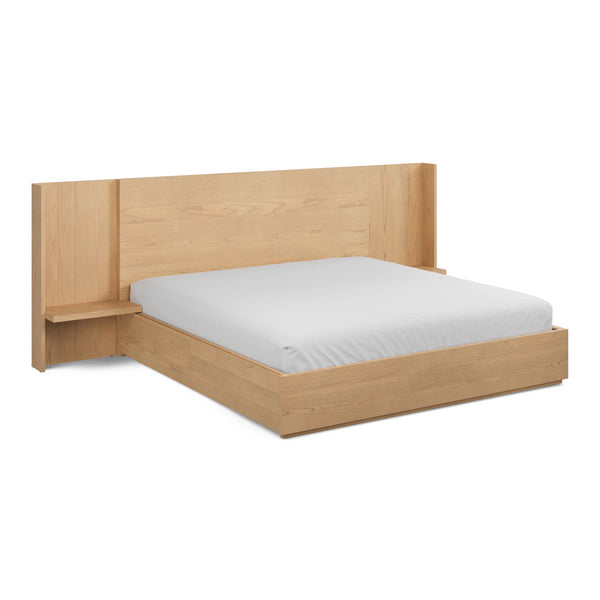 Leith King White Oak Storage Oak Bed