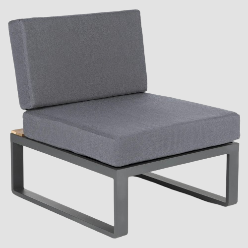 Vezra 28" Outdoor Armless Chair – Whale Gray