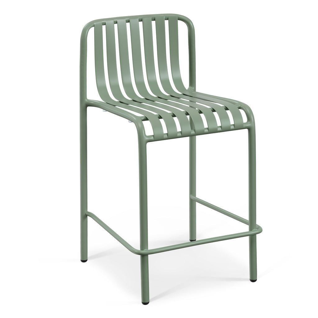 Arek Outdoor Stackable Counter Stool - Khaki Green