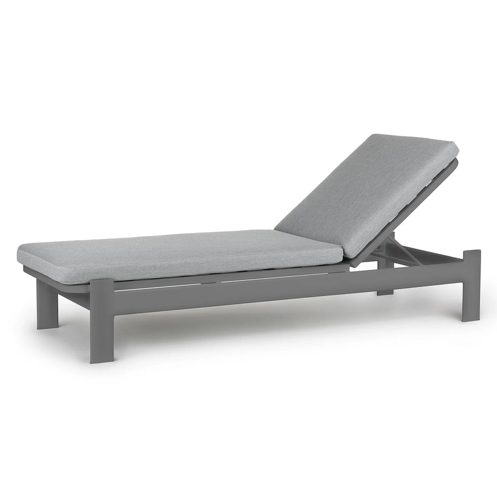 Stega Gray 78" Outdoor Chaise Lounger