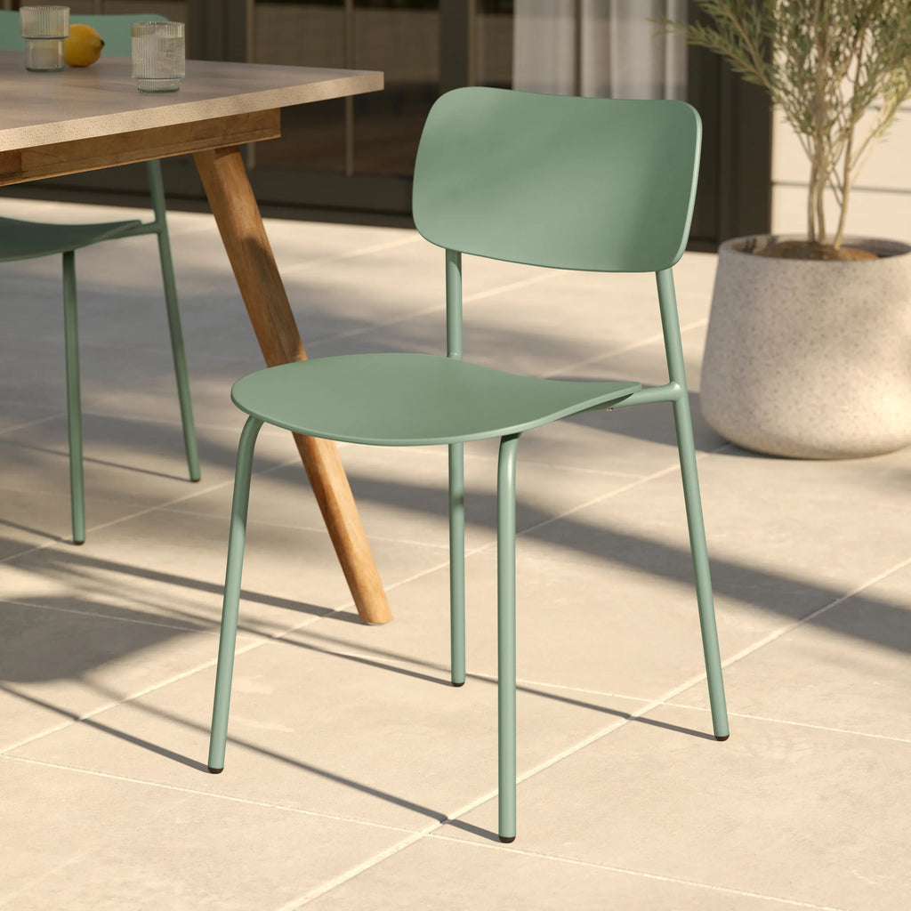Aire Green Stackable Dining Chair (Set of 2)