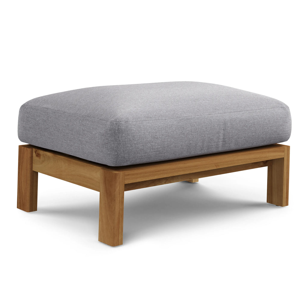 Cova 34.25" Outdoor Ottoman - Basket Gray
