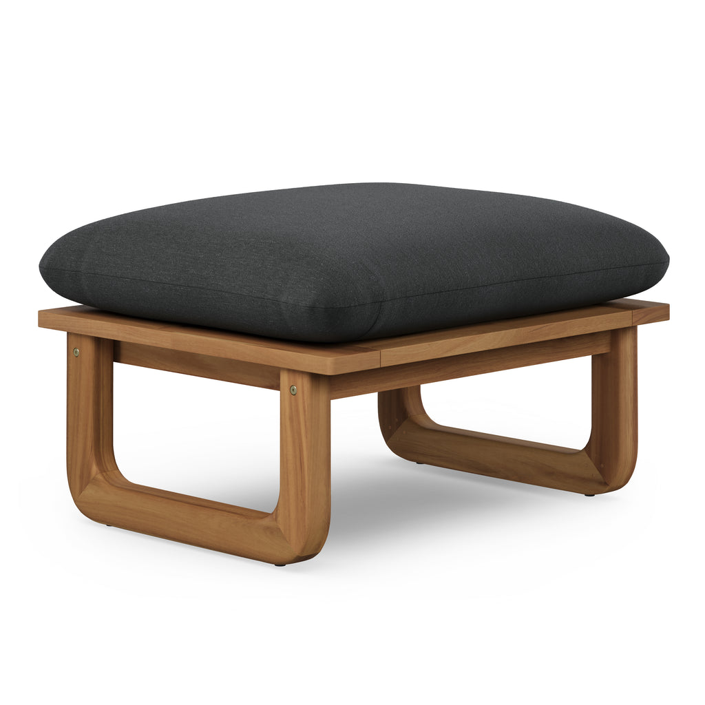 Dalvik 29" Outdoor Ottoman – Dravite Black