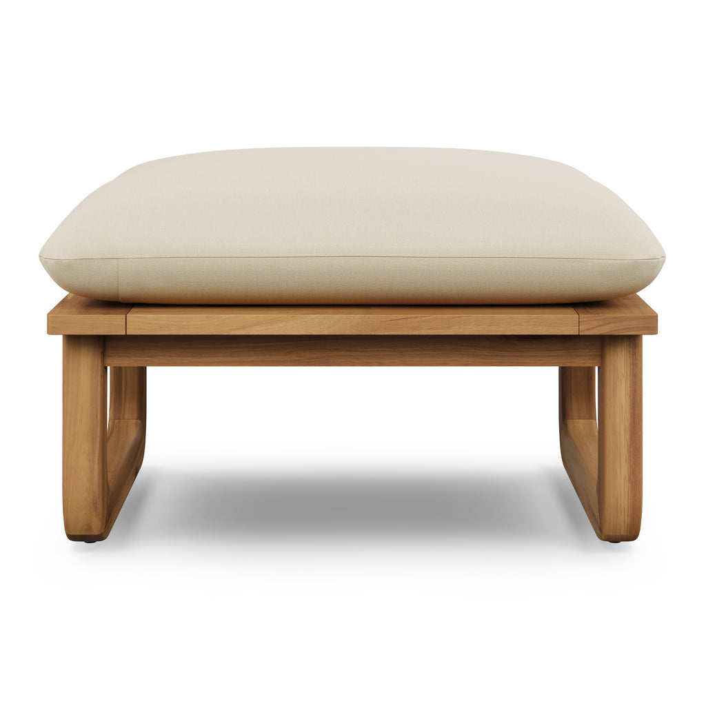 Larnen 29" Outdoor Ottoman – Dravite Ivory