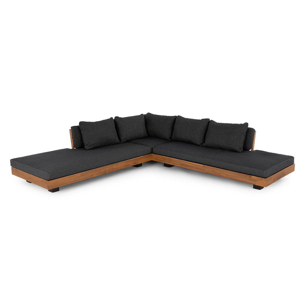 Larek 100.5" Outdoor Low Sectional – Slate Gray