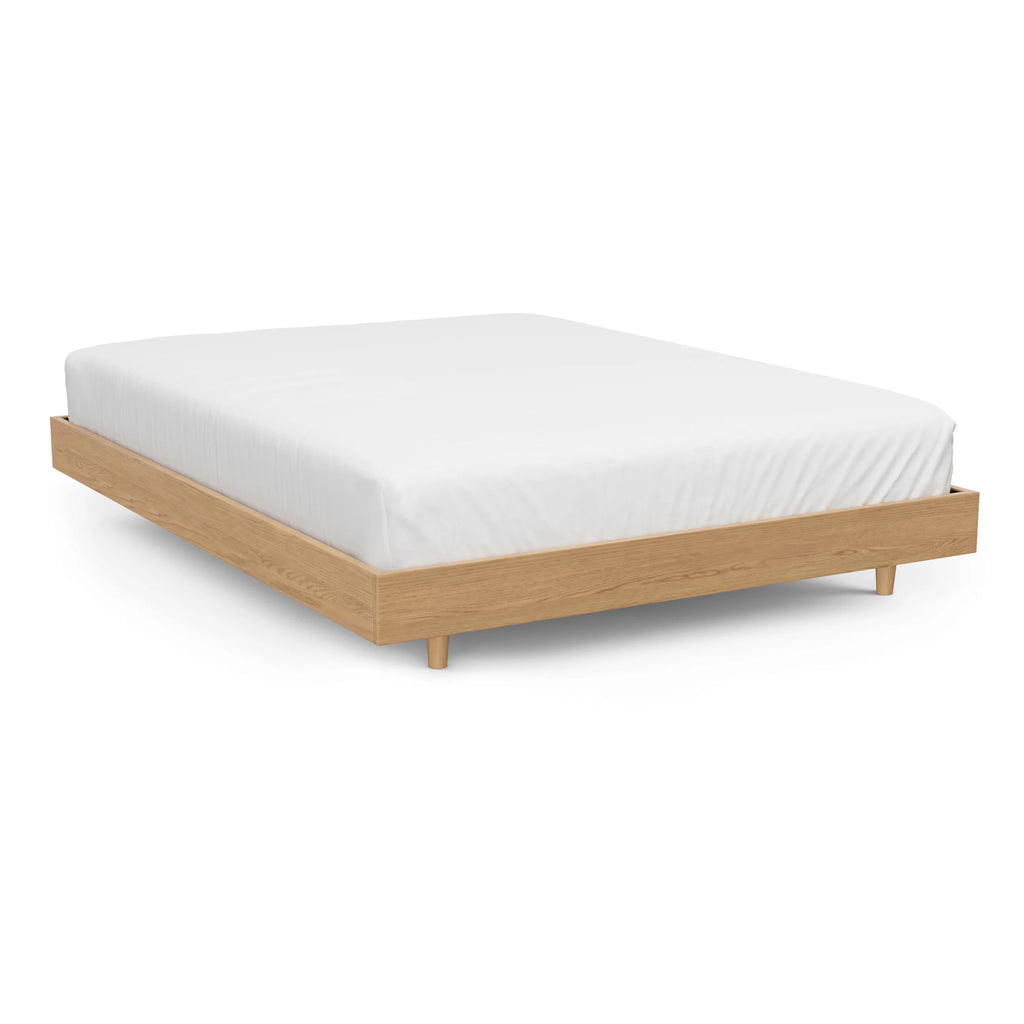 White Oak Platform Queen Bed Frame