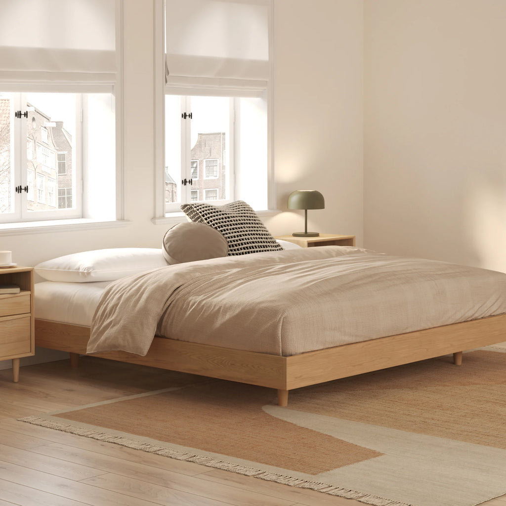 Balo King Bed Frame – White Oak