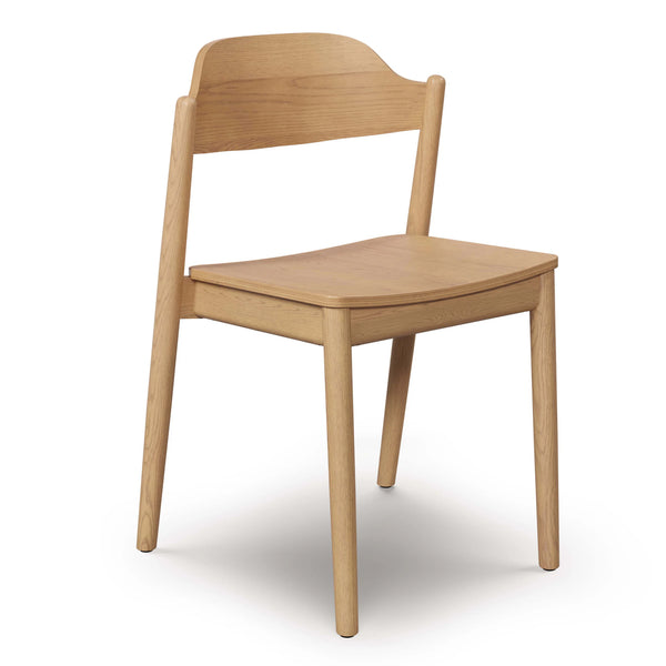 Elvo Stackable Dining Chair – White Oak (Set of 2)
