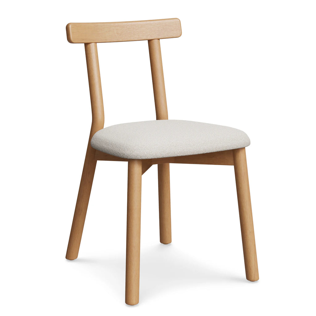 Luka  Dining Chair - White Oak and Ratine Ivory (Set of 2)