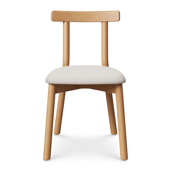 Luka  Dining Chair - White Oak and Ratine Ivory (Set of 2)