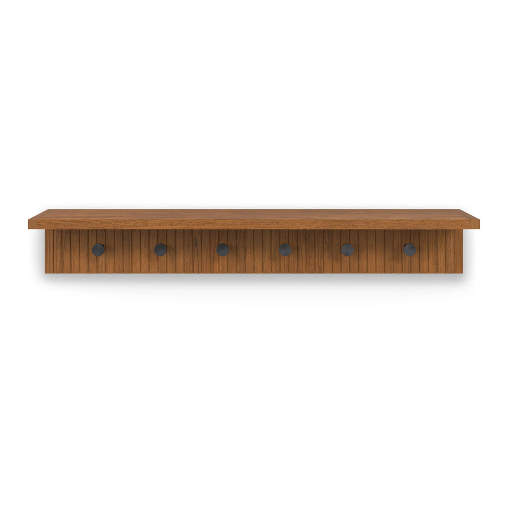 Louna 47" Shelf and Coat Rack - Smoked Oak