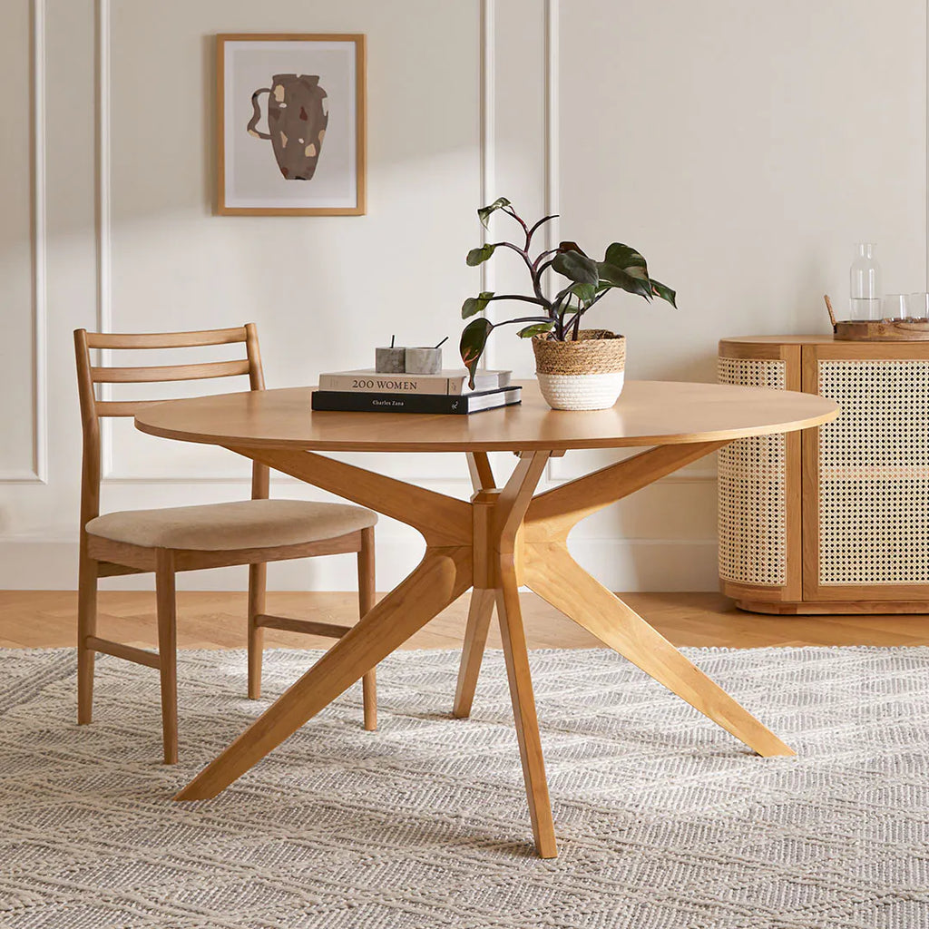 Cona Round Dining Table for 4 - Oak