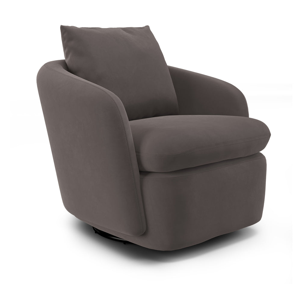 Lane 33" Velvet Swivel Lounge Chair – Hale Warm Grey