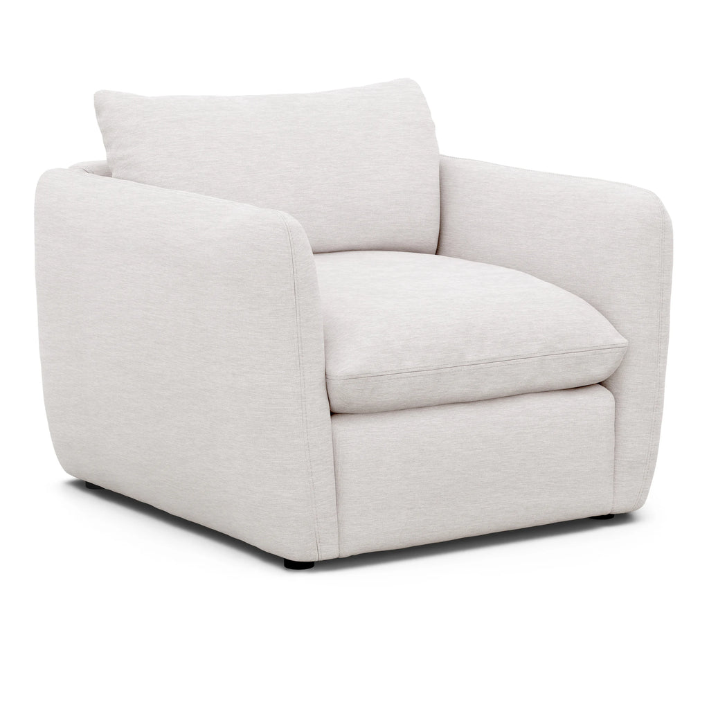Lea 42" Lounge Chair - Silver Ivory