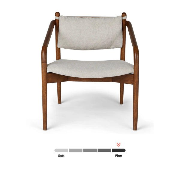 Neno Lounge Chair-Chalk Gray & Walnut