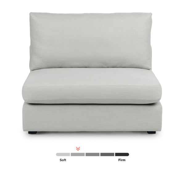Beya Armless Chair Module - Welsh Grey