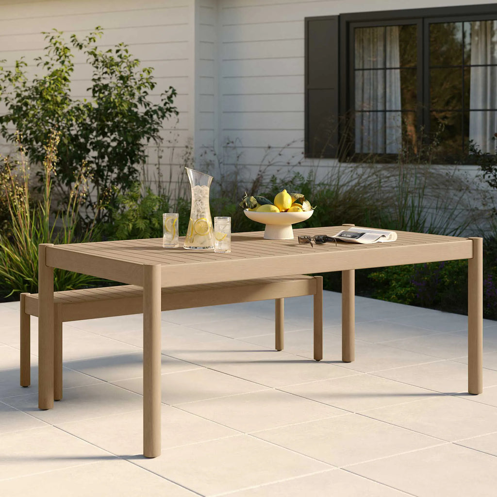 Roza 75" Outdoor Dining Table - Eucalyptus