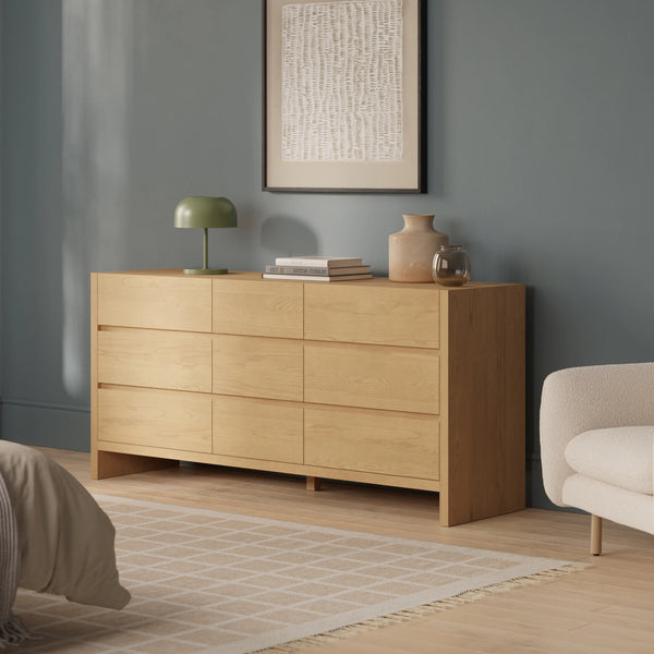 Lea White Oak 9-Drawer Dresser