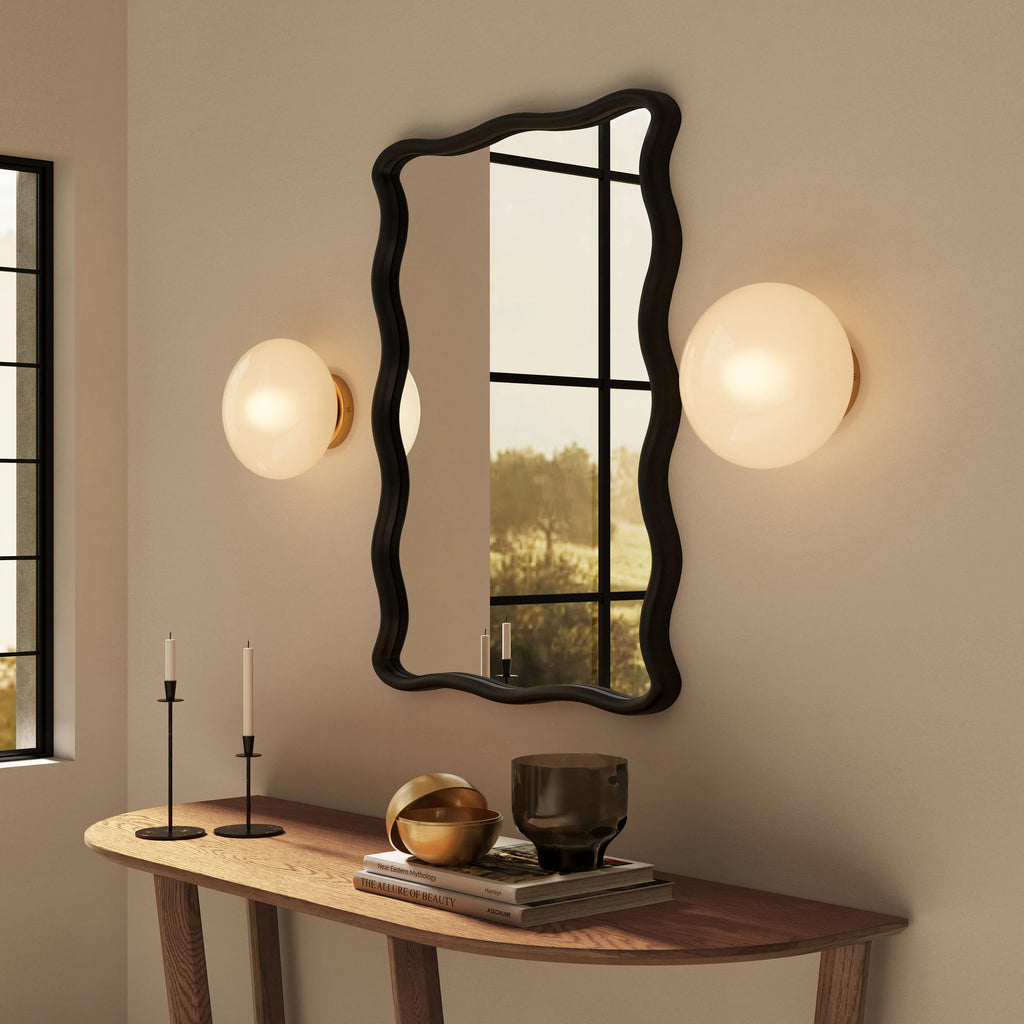 Amber Black Wall Mirror