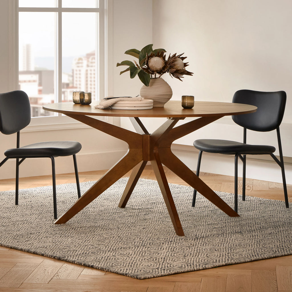 Cona 54" Round Dining Table - Walnut