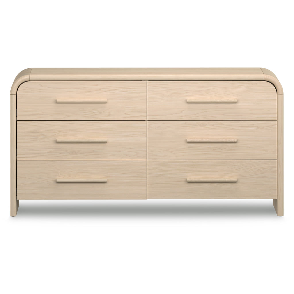 Fayra 6-Drawer Double Dresser – Natural Ash
