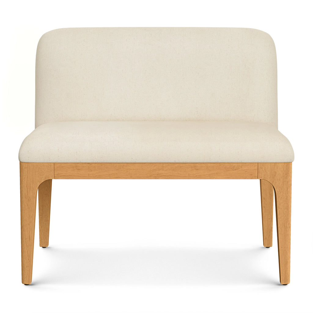 Banquette 34" Armless Sand Ivory & Natural Oak