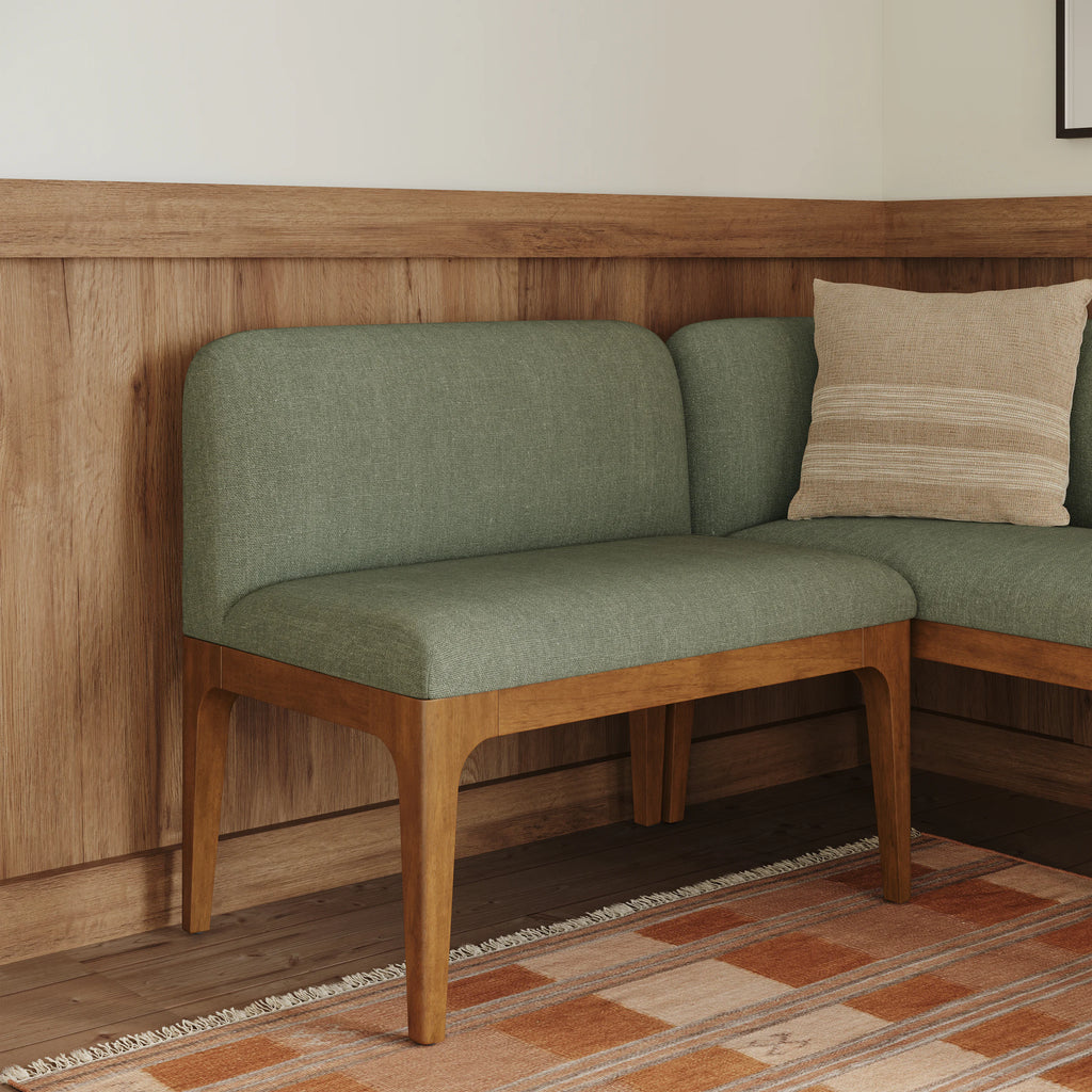 Rosa Armless 34" Banquette Welsh Green & Smoked Oak
