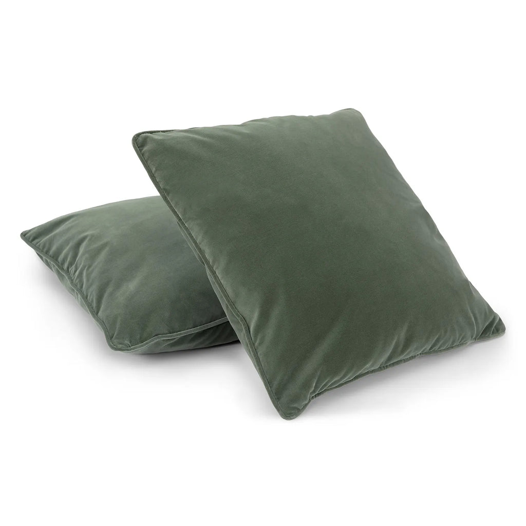 Luci Velvet Pillow Set of 2- Plush Pacific Green