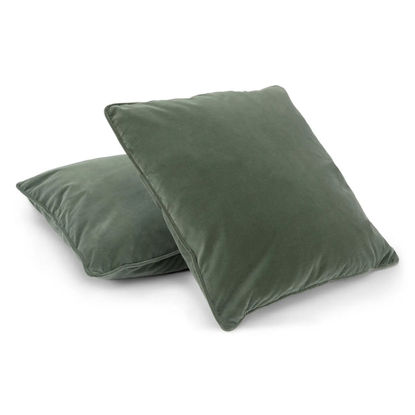 Luci Velvet Pillow Set of 2- Plush Pacific Green