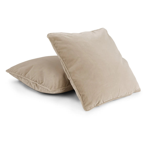 Luci Velvet Pillow Set of 2- Plush Pacific Taupe