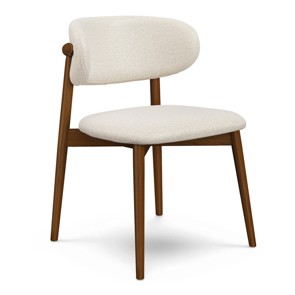 Oda Dining Chair - Walnut and Camelia Ivory