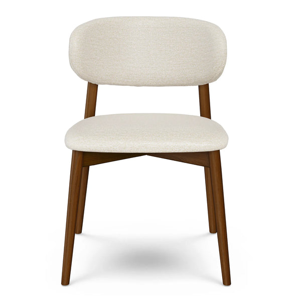 Odena Dining Chair - Walnut and Camelia Ivory (Set of 2)
