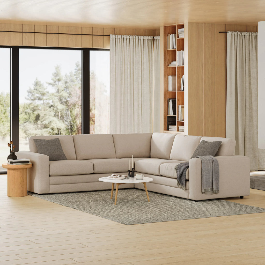 Reley 104" Corner Sectional - Napa White