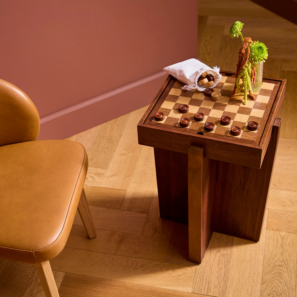 Checkerboard Side Table - Walnut