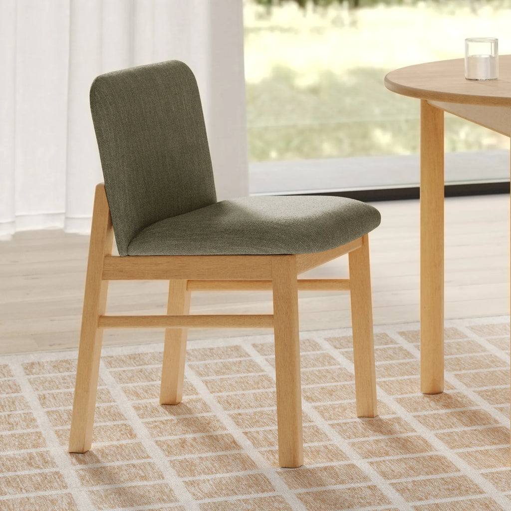 Meka Dining Chair - White Oak and Algonquin Green (Set of 2)