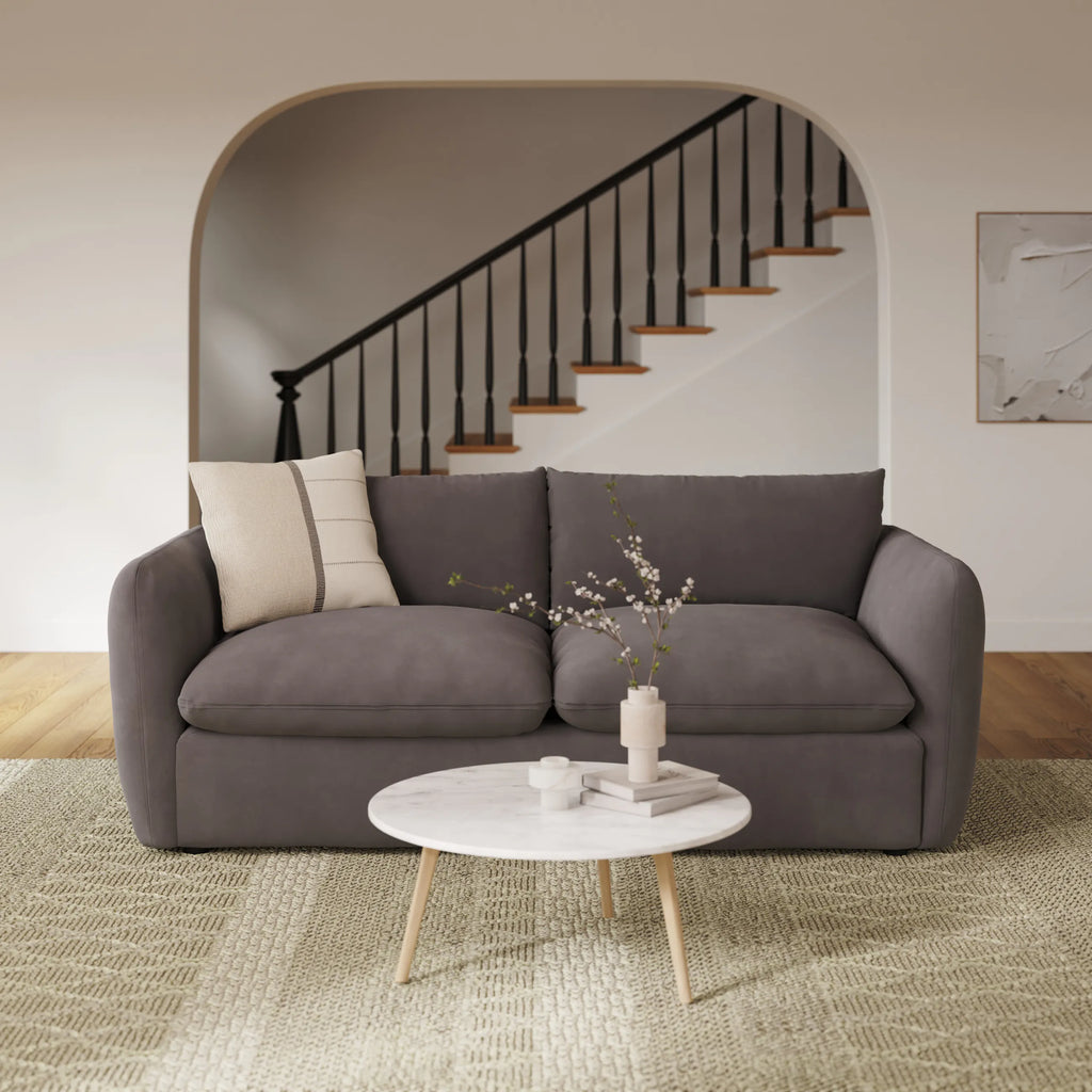 Lea 86" Velvet Sofa Bed - Hale Warm Gray